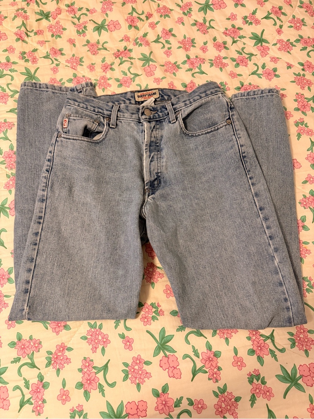 Guess Light Wash Straight Leg Jeans